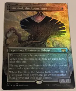 MTG English Magic Card TEXTURED FOIL EMRAKUL, THE AEONS TORN, Double Masters 2XM - Image 1
