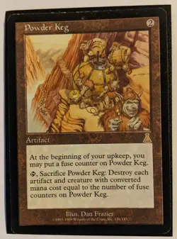 MTG English Magic Card. Light Play *POWDER KEG* Urzas Destiny Read Description - Image 1