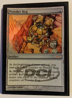 MTG English Magic Card, FOIL Light Play *POWDER KEG* DCI PROMO! Read Description - Image 1