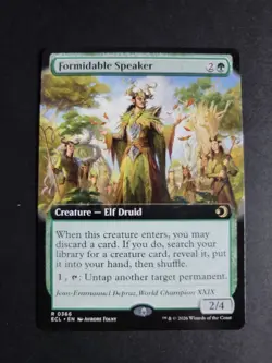 Formidable Speaker (Extended Art) Rare MTG Lorwyn Eclipsed - Image 1