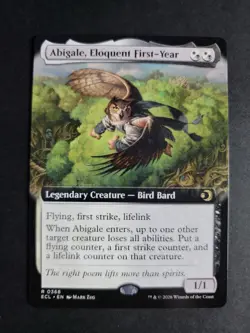 Abigale, Eloquent First-Year (Extended Art) Rare MTG Lorwyn Eclipsed - Image 1