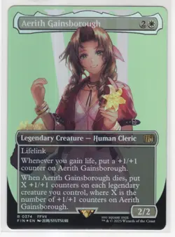MTG Final Fantasy Foil Rare #0374 Aerith Gainsborough - Image 1