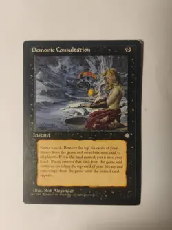 MTG Demonic Consultation - Ice Age Regular Lightly Played - Image 3