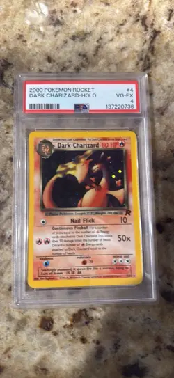 2000 POKEMON ROCKET #4 DARK CHARIZARD-HOLO PSA 4 - Image 1