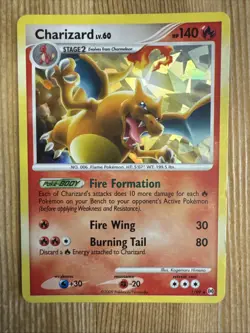 Charizard 1/99 Cracked Iced Holo Platinum Arceus Holo Rare Pokemon MP - Image 1