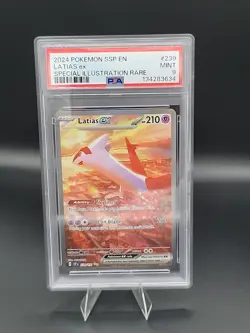 2024 Pokemon SSP EN Latias Ex 239/191 Special Illustration Rare PSA 9 - Image 1