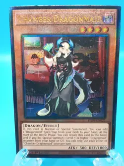 YuGiOh CHAMBER DRAGONMAID Prismatic Ultimate Rare RA04-EN032 - Image 2
