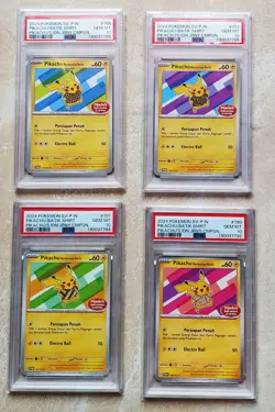 Pokemon Card Pikachu Batik Set Exclusive Indonesia Version SET 4 - PSA 10 - Image 1