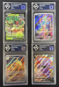 Pokemon KCG Graded Card Lot (4) Mint 9 & 10 Illustration Rares Rillaboom Beonzor - Image 1