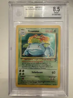 Pokemon Venusaur Base Set 2 Holo Card 018/130 Rare Beckett 8.5 - Image 1