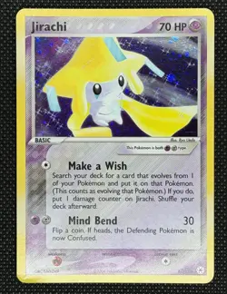 Pokemon TCG Jirachi Holo Rare Card 8/101 EX Hidden Legends 2004 - Image 1