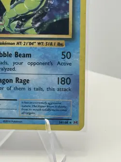 Pokemon Gyarados Holo Rare TCG Card 34/108 Evolutions XY Heavy Play - Image 5