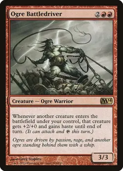MTG RARE REGULAR - M14: LP/EX - OGRE BATTLEDRIVER 148/249 - Image 1