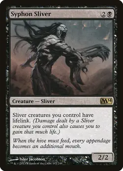 MTG RARE REGULAR - M14: LP/EX - SYPHON SLIVER 117/249 - Image 1