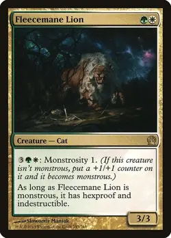 MTG RARE REGULAR - THS: THEROS - NM - FLEECEMANE LION 193/249 - Image 1