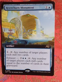 BORDELESS EXTENDED Riverchurn Monument Aetherdrift Magic the Gathering MTG - Image 1
