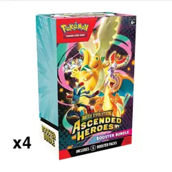 PRESALE! Pokemon Mega Evolution Ascended Heroes Booster Bundle x4 (6 packs each) - Image 1