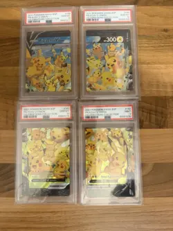 2021 Pokemon Pikachu V-Union Celebrations English set 3 x Psa 10 / 1 x Psa 9 - Image 1