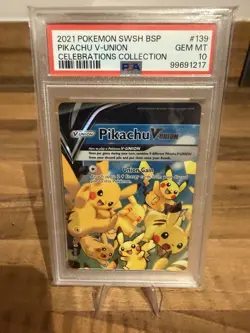 2021 Pokemon Pikachu V-Union Celebrations English set 3 x Psa 10 / 1 x Psa 9 - Image 2