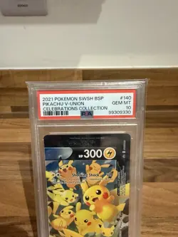 2021 Pokemon Pikachu V-Union Celebrations English set 3 x Psa 10 / 1 x Psa 9 - Image 5