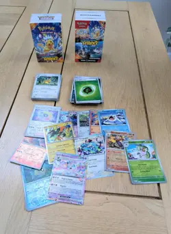 Pokemon Surging Sparks Opened Booster Bundle 6 Packs incl. Sylveon ex Half Art - Image 1