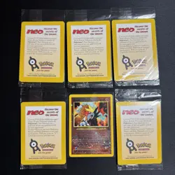 Pokemon TCG Lot Sealed Entei #34 Black Star WOTC Movie Promo x5 Sealed x1 NM Raw - Image 1