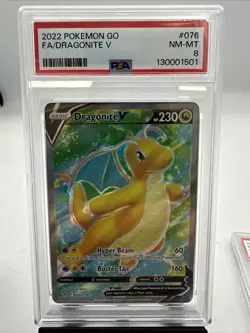 PSA 8 Dragonite V (Full Art) 076/078 Pokemon GO Holo - Image 1