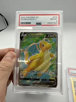 PSA 8 Dragonite V (Full Art) 076/078 Pokemon GO Holo - Image 2