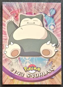 Snorlax #143 Topps Blue Label TV Animation Edition Holo Pokemon TCG 1999 NM - Image 3