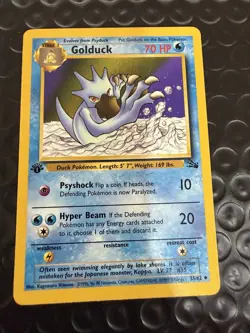 1999 Pokemon Fossil 1st Edition Golduck #35/62 NM - Image 1