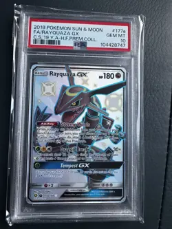 2018 Pokemon Sun & Moon Rayquaza GX FA #177a PSA 10 GEM MINT Premium Collection - Image 1