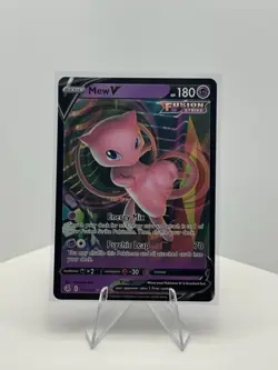 Pokemon TCG SWSH: Fusion Strike Ultra Rare Mew v #113/264 NM Condition - Image 1