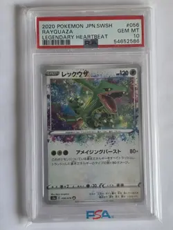 Pokemon Rayquaza Holo Heartbeat Legendary TCG Card PSA 10 056/076 S3A Japanese - Image 1