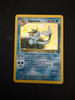 Vaporeon - 12/64 - Pokemon Jungle Unlimited Holo Rare Card WOTC - LP+ - Image 1