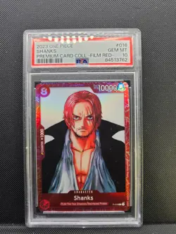Shanks (Premium Card Collection -ONE PIECE FILM RED Edition-) P-016 PSA 10 - Image 1