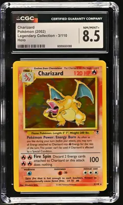CGC 8.5 Charizard 2002 Legendary (Collection) 3/110 Holo Pokemon Card - Image 1