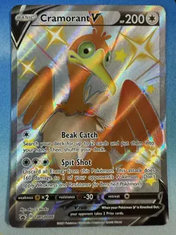 Cramorant V SWSH086 Shining Fates Full Art Shiny Pokemon Card - Image 1