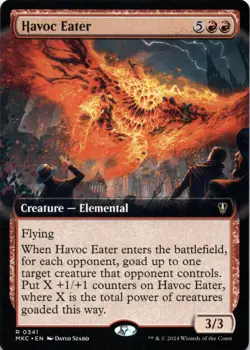 Havoc Eater EXTENDED ART Commander: Murders at Karlov Manor Magic MTG NM - Image 1