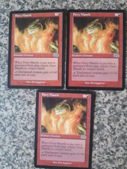 MTG 3 x Fiery Mantle - Urza's Saga - Image 1