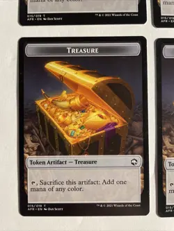 4x Mtg D&D Forgotten Realms Treasure Token NM/M Magic The Gathering - Image 2