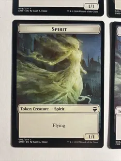4x Mtg Commander Legends Spirit Token NM/M Magic The Gathering - Image 2