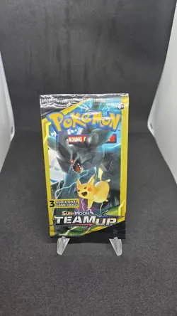Pokemon Sun & Moon Team Up Booster Pack 3 Cards Pikachu Zekrom English - Image 1