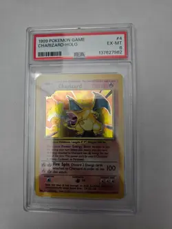 1999 POKEMON BASE SET UNLIMITED #4 CHARIZARD-HOLO PSA 6 - Image 2