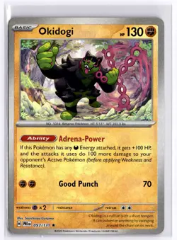 Okidogi (Master Ball Pattern) 057/131 Holo Pokemon SV: Prismatic Evolutions NM - Image 1