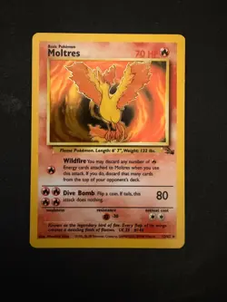 Moltres 12/62 Holo Fossil Vintage 1999-2000 Pokemon TCG - LP+ - Image 1