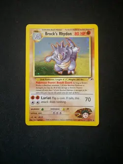 Brock's Rhydon 2/132 Holo Rare Gym Heroes Pokemon TCG - LP+ - Image 1