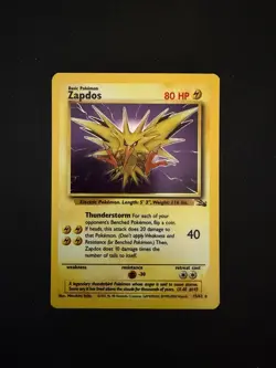 Zapdos 15/62 Fossil Set Holo Rare Pokemon TCG - LP+ - Image 1
