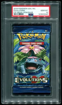 PSA 10 Evolutions Booster Pack Sealed Mega Venusaur Art 2016 Pokemon - Image 1