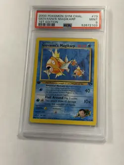 PSA 9 GIOVANNI'S MAGIKARP 73/132 GYM CHALLENGE 1ST EDITION 2000 POKEMON TCG - Image 1