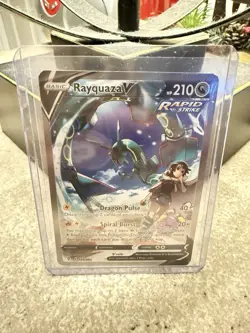 Pokemon Rayquaza V (Alternate Full Art) Evolving Skies Holo Possible PSA 10 - Image 1